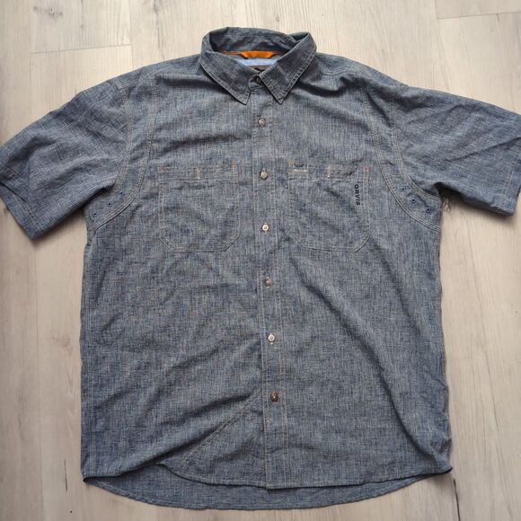 Orvis Trout Bum Active Fit Shirt Mens Size Large Orvis Troutbum Short Sleeve - Picture 1 of 4